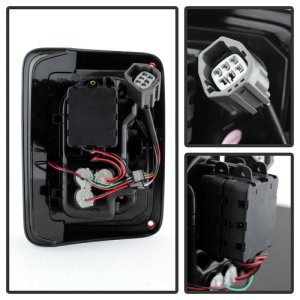 Jeep Wrangler LED Tail Lights - SPYDER - Red Clear - `07-`15