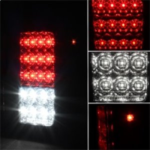 Jeep Wrangler LED Tail Lights - SPYDER - Red Clear - `07-`15