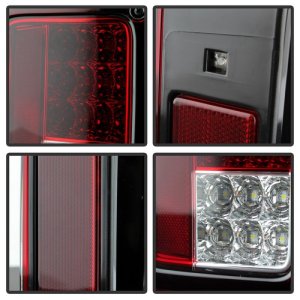 Jeep Wrangler LED Tail Lights - SPYDER - Red Clear - `07-`15