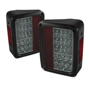 Jeep Wrangler LED Tail Lights - SPYDER - Smoke - `07-`15 Jeep Wrangler LED Tail Lights - SPYDER - Smoke - `07-`15