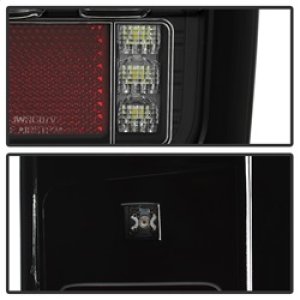 Jeep Wrangler LED Tail Lights - SPYDER - Version 2 Light Bar with Sequential Turn Signal - Black - `07-`16