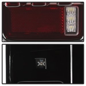 Jeep Wrangler LED Tail Lights - SPYDER - Version 2 Light Bar - Red Clear - `07-`16