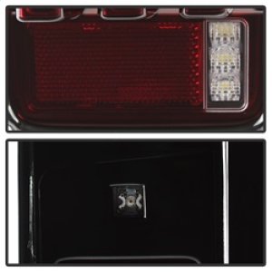 Jeep Wrangler LED Tail Lights - SPYDER - Version 2 Light Bar - Red Clear - `07-`16