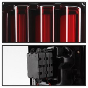 Jeep Wrangler LED Tail Lights - SPYDER - Version 2 Light Bar - Red Clear - `07-`16