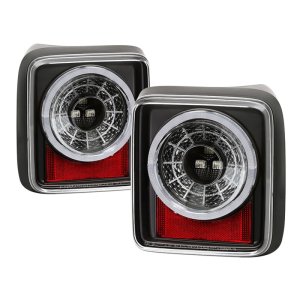 Jeep Wrangler LED Tail Lights - SPYDER - Full LED + Sequential Turn Signal - Black - `19-`20 Jeep Wrangler LED Tail Lights - SPYDER - Full LED + Sequential Turn Signal - Black - `19-`20