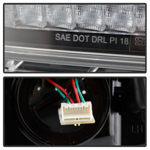 Jeep Wrangler Front Bumper Lights - SPYDER - Full LED, Sequential Signal - Black - `18-`19