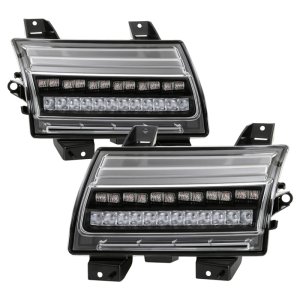 Jeep Wrangler Front Bumper Lights - SPYDER - Full LED, Sequential Signal - Black - `18-`19 Jeep Wrangler Front Bumper Lights - SPYDER - Full LED, Sequential Signal - Black - `18-`19