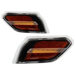 Jeep Wrangler Front Bumper Lights - SPYDER - LED Side Marker - Black - `19-`20