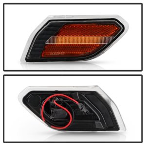 Jeep Wrangler Front Bumper Lights - SPYDER - LED Side Marker - Black - `19-`20