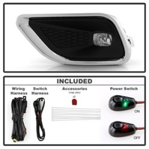 Jeep Cherokee Fog Lights - SPYDER - OEM LED w/ Switch - Clear - `19-`23