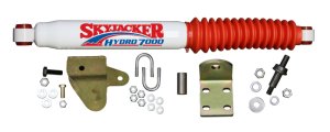 Jeep Wrangler Steering Damper Kit - Skyjacker - White with Red - `97-`06
