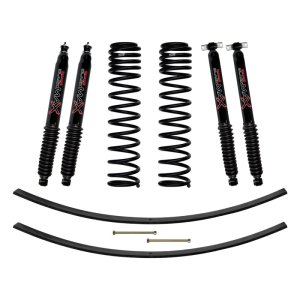 Jeep XJ Suspension Lift Kit - Skyjacker - Dual Rate Long Coil + Add-A-Leafs + Black Max Shocks - `84-`01