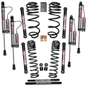Jeep Wrangler TJ Suspension Lift Kit - Front + Rear - Skyjacker - ADX 2.0 Remote Reservoir Monotube Shocks - `97-`02