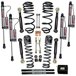 Jeep Wrangler TJ Suspension Lift Kit - Front + Rear - Skyjacker - 2.5 in. Kit with ADX 2.0 Remote Reservoir Monotube Shocks - 2003