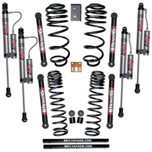 Jeep Wrangler TJ Suspension Lift Kit - Front + Rear - Skyjacker - 2.5in KIT with ADX 2.0 Remote Reservoir Monotube Shocks - 2003