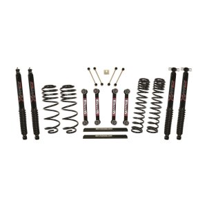 Jeep TJ Suspension Lift Kit - Front + Rear - Skyjacker - 4in Dual Rate Long Travel w/ Black Max Shocks - Black - `97-`02