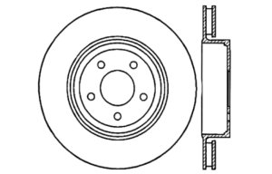 Jeep Commander Brake Rotor (1) - Front Left - Stoptech - Sport Cryo Cross Drilled - Black - `06-`10