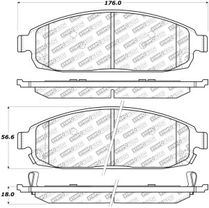 Jeep Commander Brake Pads - Front - Stoptech - Street Select - `06-`10