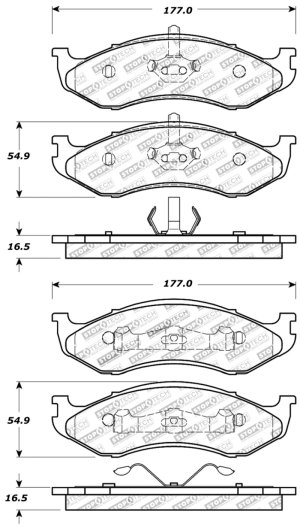 Jeep Cherokee Brake Pads - Rear - Stoptech - Sport - `90-`01