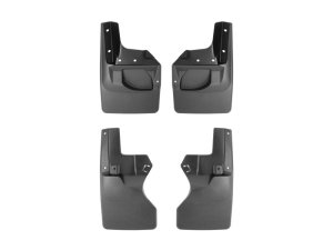 Jeep Gladiator Mud Flaps - Front & Rear - WeatherTech - No-Drill DigitalFit - Black - `20-`23