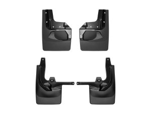 Jeep Wrangler Mud Flap Kit - Front + Rear - WeatherTech - No-Drill DigitalFit - Black - `18-`22