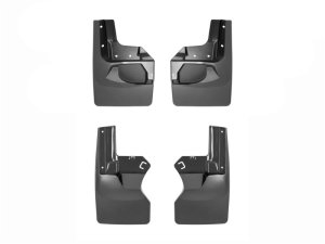 Jeep Gladiator Mud Flaps - Front + Rear - WeatherTech - No-Drill DigitalFit - Black - `20-`27 Jeep Gladiator Mud Flaps - Front + Rear - WeatherTech - No-Drill DigitalFit - Black - `20-`27