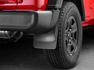 Jeep Wrangler Mudflaps - Rear - WeatherTech - No-Drill DigitalFit - Black - `18-`27