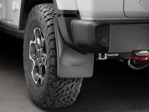 Jeep Wrangler Rubicon Mud Flap - Rear - WeatherTech - No-Drill DigitalFit - Black - `18-`27
