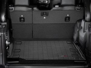 Jeep Wrangler Unlimited Cargo Liner - Behind 2nd Row Seating - WeatherTech - Flat Load Floor & Subwoofer - Black - `18-`27