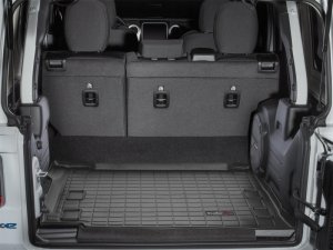 Jeep Wrangler Cargo Liner - Behind 2nd Row Seating - WeatherTech - Raised Lip - Black - `21-`27