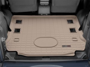 Jeep Wrangler Cargo Liner - Behind 1st Row Seating - WeatherTech - Works w/Alpine Premium 9-Speakers - Tan - `15-`27