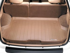 Jeep Grand Cherokee Cargo Liner - Behind 2nd Row Seating - WeatherTech - Raised Lip - Tan - `99-`04