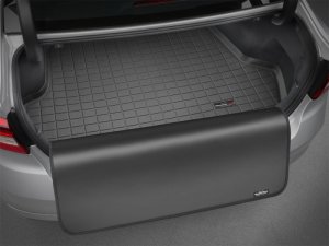 Jeep Wrangler Unlimited Cargo Liner with Bumper Protector - Rear - WeatherTech - Tan - `11-`14 Jeep Wrangler Unlimited Cargo Liner with Bumper Protector - Rear - WeatherTech - Tan - `11-`14
