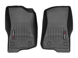 Jeep Wrangler Unlimited FloorLiner - Front - WeatherTech - DigitalFit - Black - `18-`27 Jeep Wrangler Unlimited FloorLiner - Front - WeatherTech - DigitalFit - Black - `18-`27