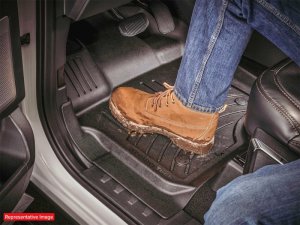 Jeep Compass Floor Mat - Rear - WeatherTech - FloorLiner HP - Tan - `17-`26