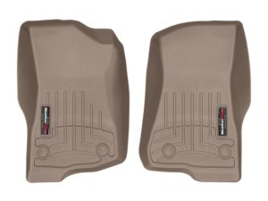 Jeep Wrangler Unlimited FloorLiner - Front - WeatherTech - DigitalFit - Tan - `18-`27 Jeep Wrangler Unlimited FloorLiner - Front - WeatherTech - DigitalFit - Tan - `18-`27