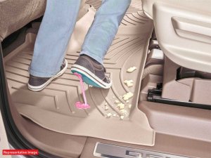 Jeep Compass Floor Mat Set - Front - WeatherTech - FloorLiner HP - Grey - `17-`26