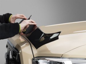 Jeep Wrangler Hood Protector - WeatherTech - Low Profile Aerodynamic - Black - `87-`06