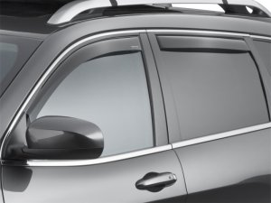 Jeep Cherokee Side Window Deflector - Front + Rear - WeatherTech - Dark Smoke - `14-`27