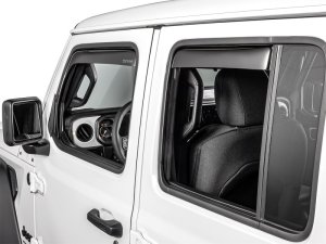 Jeep Gladiator Wind Deflectors - Front And Rear - WeatherTech - Side Window Deflector - Dark Smoke - `20-`23