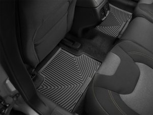 Jeep Cherokee Rubber Mats - Rear - WeatherTech - All-Weather - Black - `14-`27 Jeep Cherokee Rubber Mats - Rear - WeatherTech - All-Weather - Black - `14-`27