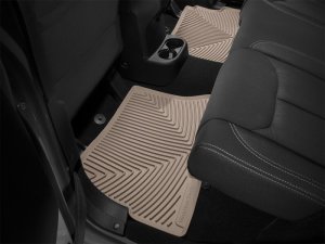 Jeep Wrangler Rubber Mats - Rear - WeatherTech - All-Weather - Tan - `14-`16