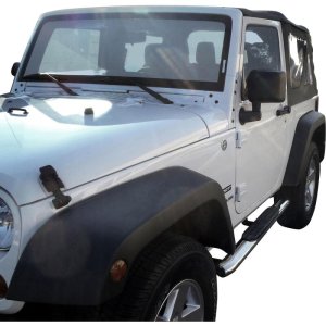 Jeep Wrangler Nerf Bars - Westin - PRO TRAXX 4 Oval - Polished Stainless Steel - `07-`17