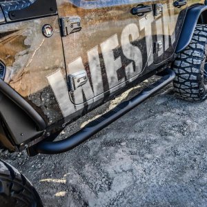 Jeep Wrangler JLU Nerf Bars - Westin - E-Series 3 - Textured Black - `18-`22