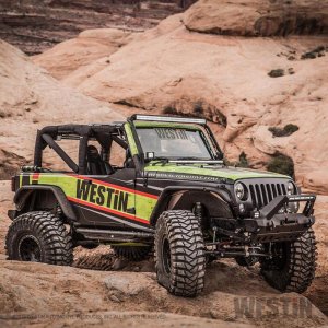 Jeep Wrangler Rock Rail Steps - Westin - Triple Tube - Textured Black - `07-`17