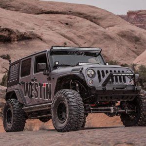 Jeep Wrangler Unlimited Rock Rail Steps - Westin - Triple Tube - Textured Black - `07-`17