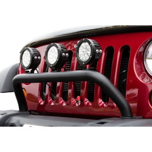Jeep Wrangler Unlimited Winch Mounting System - Westin - MAX Tray Bull Bar Light Mount - Black Wrinkle - `07-`16