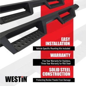Jeep Wrangler Unlimited Nerf Bars - Westin - HDX Drop - Textured Black - `07-`17
