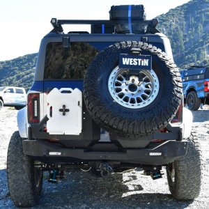 Jeep Wrangler JL Bumper - Rear - Westin - XTS Rear - D/S Swingout - Textured Black - `18-`25