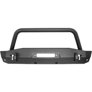 Jeep Wrangler Bumper - Front - Westin - WJ2 Stubby with Bull Bar - Textured Black - `18-`22